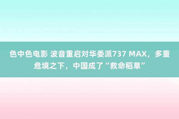 色中色电影 波音重启对华委派737 MAX，多重危境之下，中国成了“救命稻草”