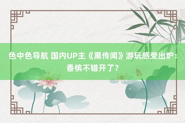 色中色导航 国内UP主《黑传闻》游玩感受出炉：香槟不错开了？