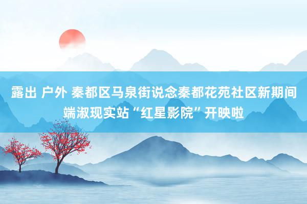 露出 户外 秦都区马泉街说念秦都花苑社区新期间端淑现实站“红星影院”开映啦